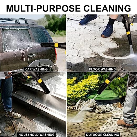 Inalsa High Pressure Washer Professional PowerShot Compact-1800W|100% Pure Copper Motor|Pressure-135 Bar, Max Flow-408 l/h, 6m High Pressure Hose Pipe for Cleaning Homes, Cars, Garden, (Yellow/Black) Inalsa High Pressure Washer Professional PowerShot Compact-1800W|100% Pure Copper Motor|Pressure-135 Bar, Max Flow-408 l/h, 6m High Pressure Hose Pipe for Cleaning Homes, Cars, Garden, (Yellow/Black)